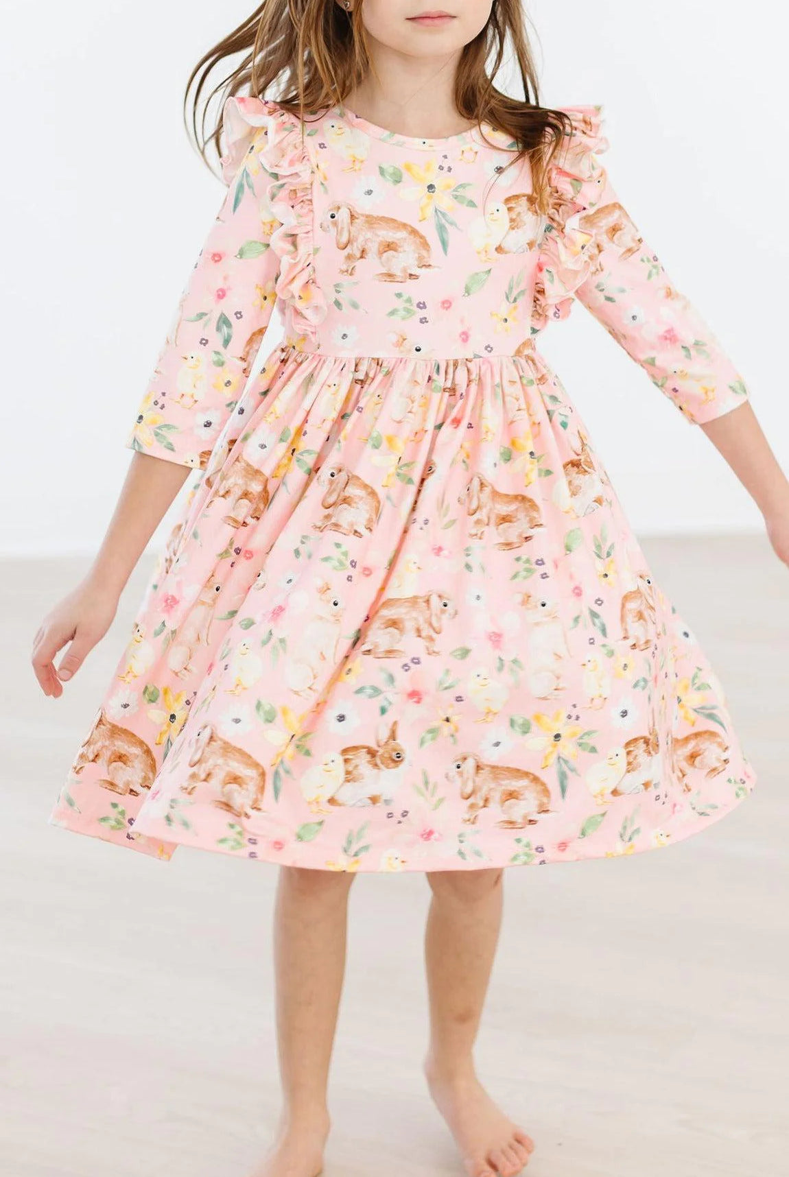 Chicks and Bunnies Ruffle Twirl Dress