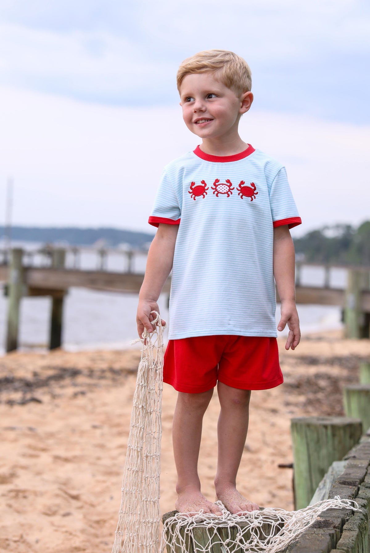 Crab Trio Short Set by Trotter Street Kids