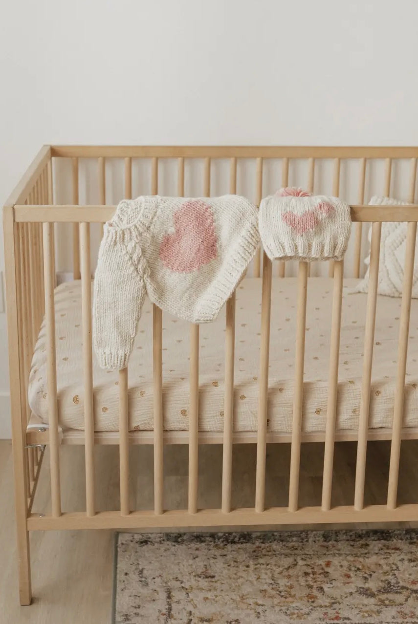 Sweetheart Knit Sweater-Pink Heart