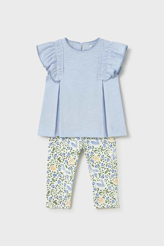 Blue Flutter Sleeve Legging Set Mayoral