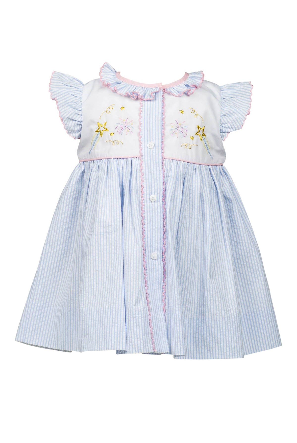 Seersucker Fireworks Dress by the Proper Peony