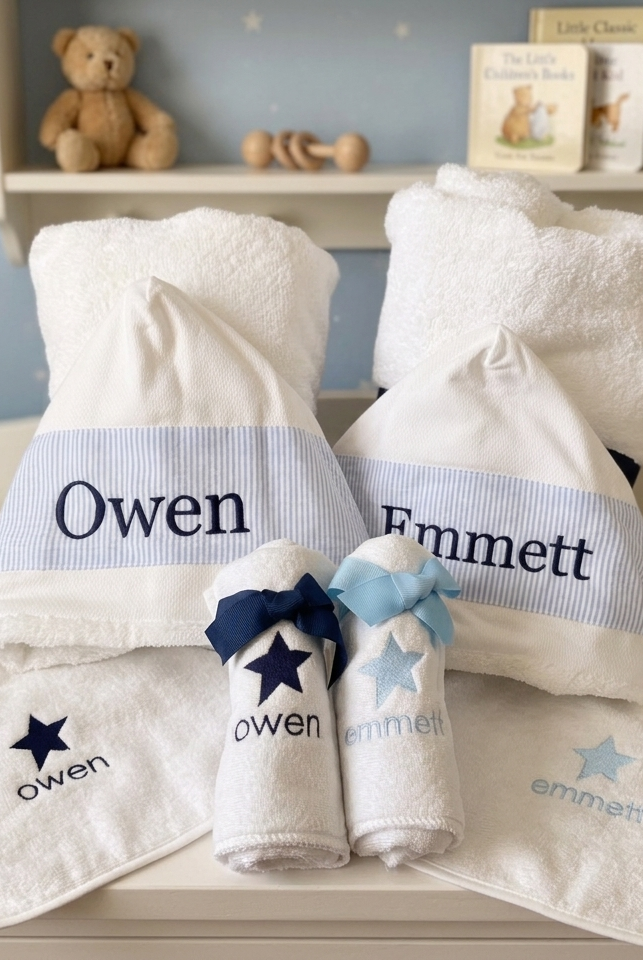 Personalized Twin Baby Gift Set