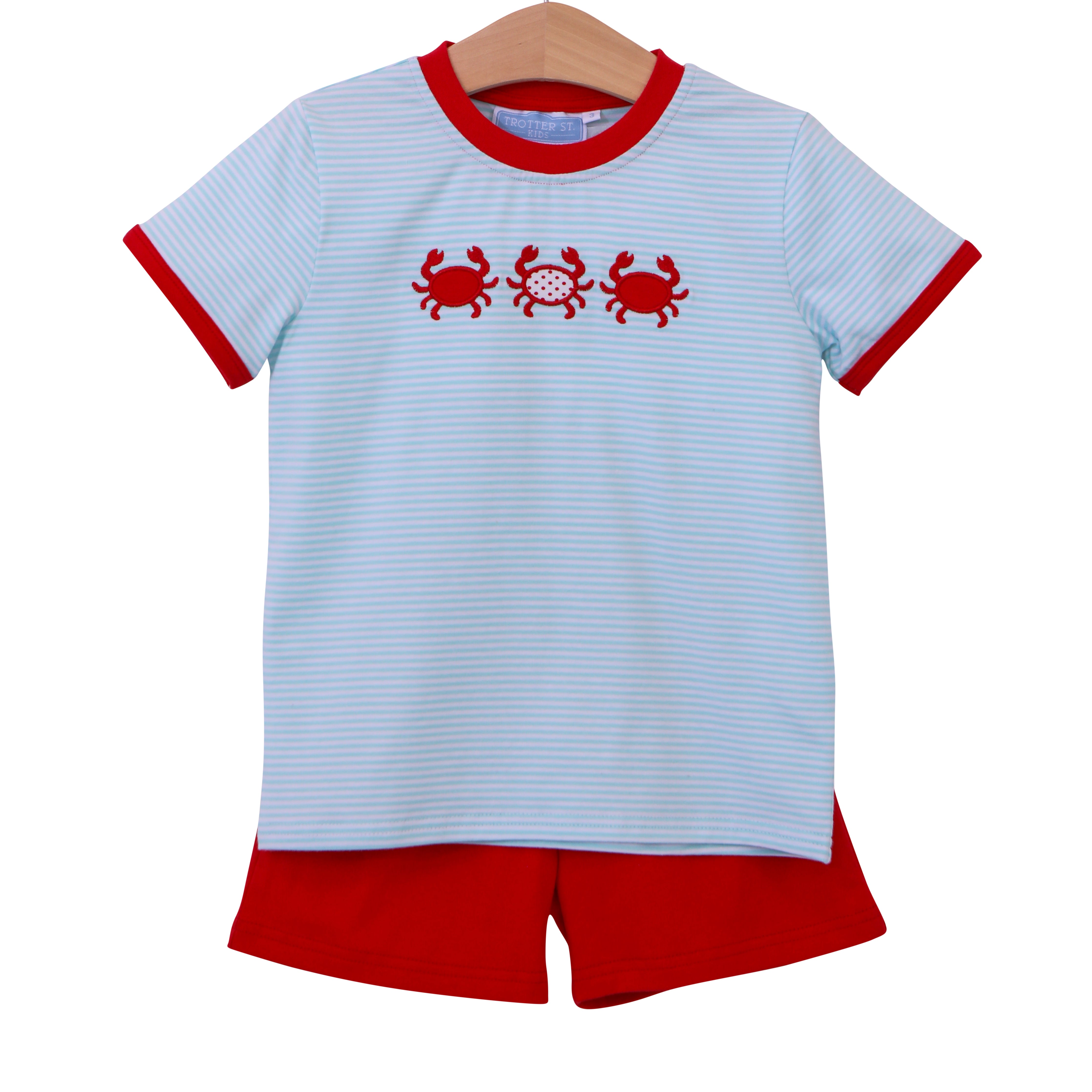 Crab Trio Short Set by Trotter Street Kids