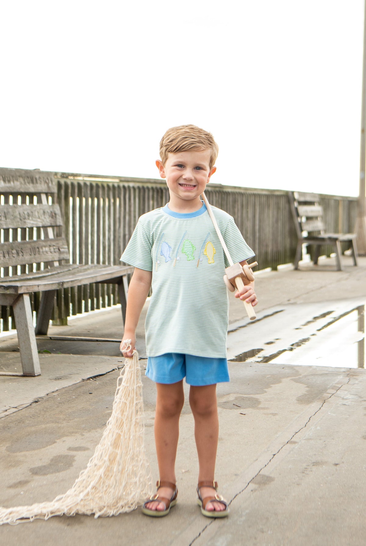 Hooked on Fishing Short Set by Trotter Street Kids