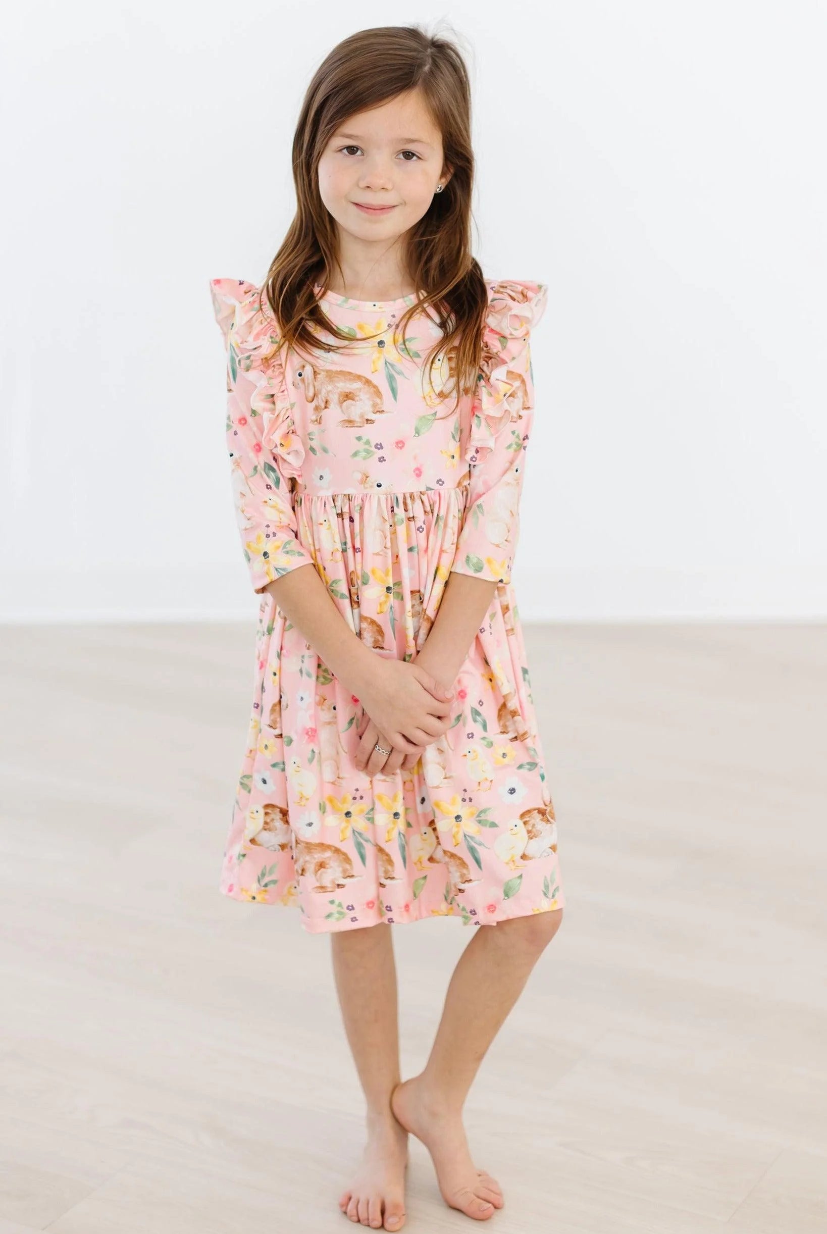 Chicks and Bunnies Ruffle Twirl Dress