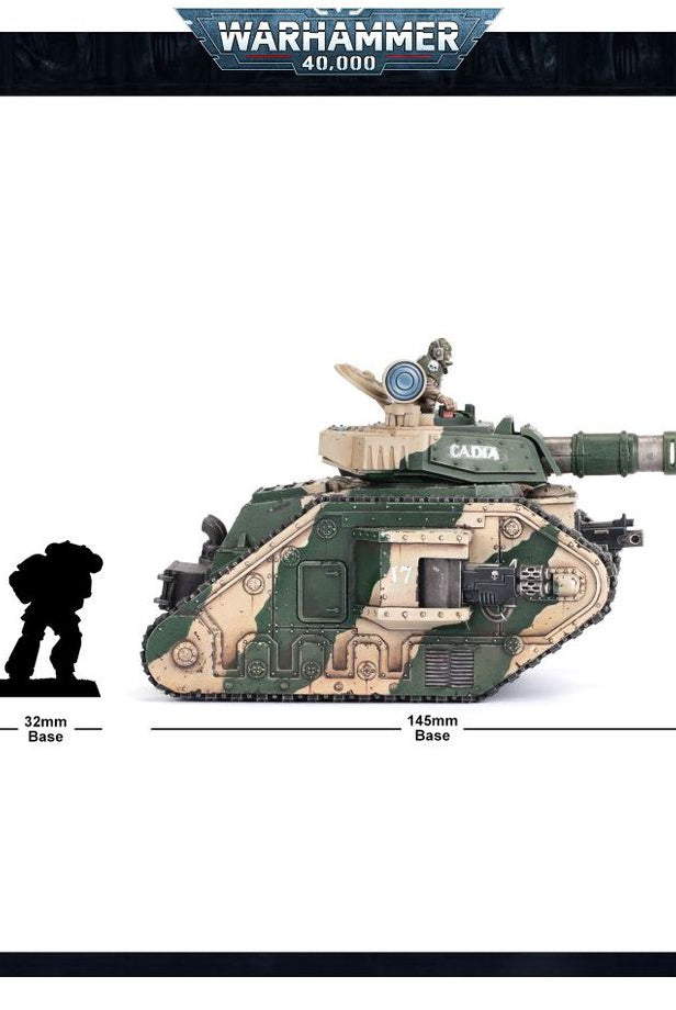 Warhammer 40K Astra Militarum tank model Size Comparison