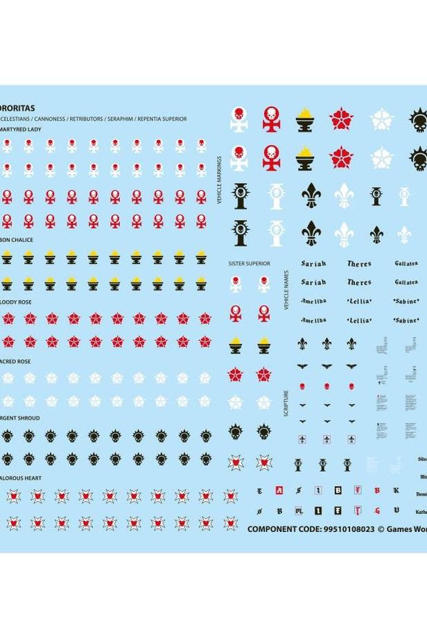 Warhammer 40K Retributor Squad model kit Transfers