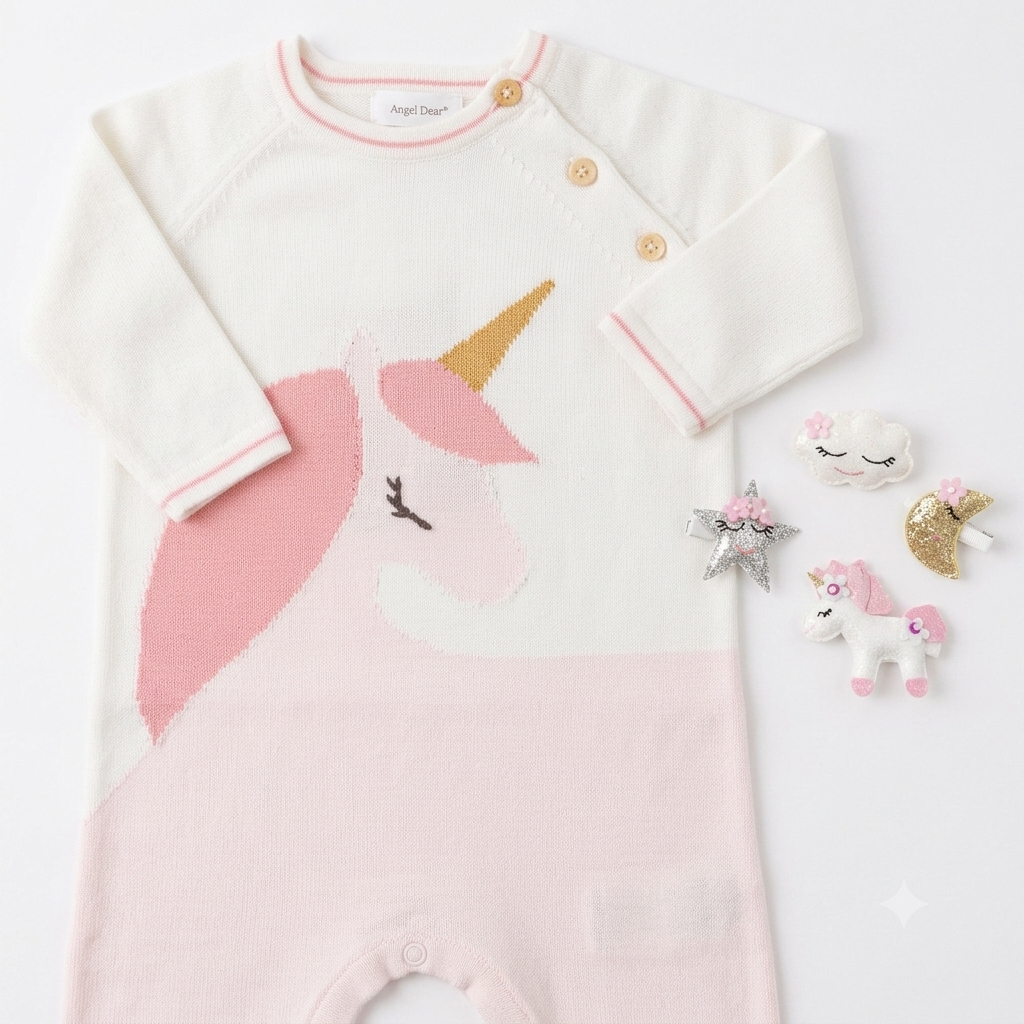 Angel Dear Knit Unicorn Coverall
