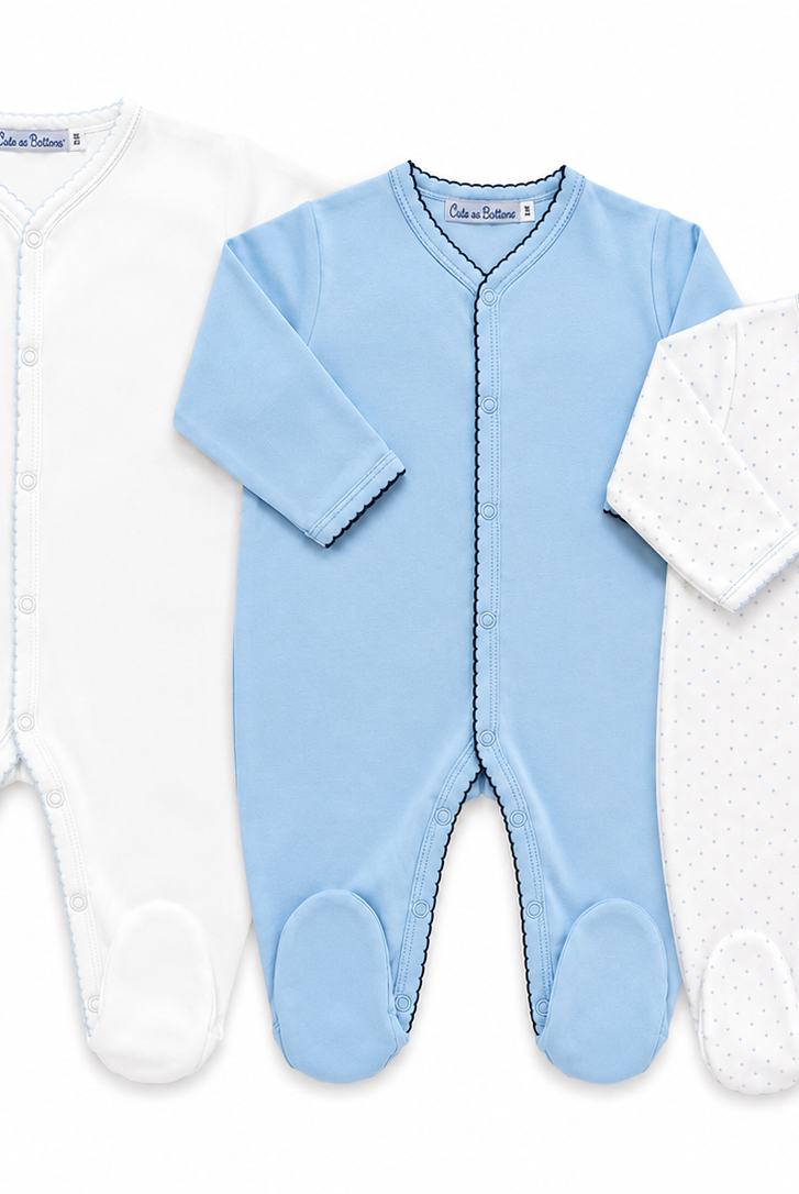 Baby Boy Pima Cotton Footies Bundle Deal