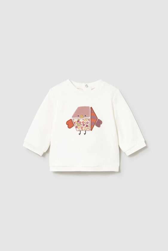 Mayoral floral tracksuit set detail - soft cotton blend fabric