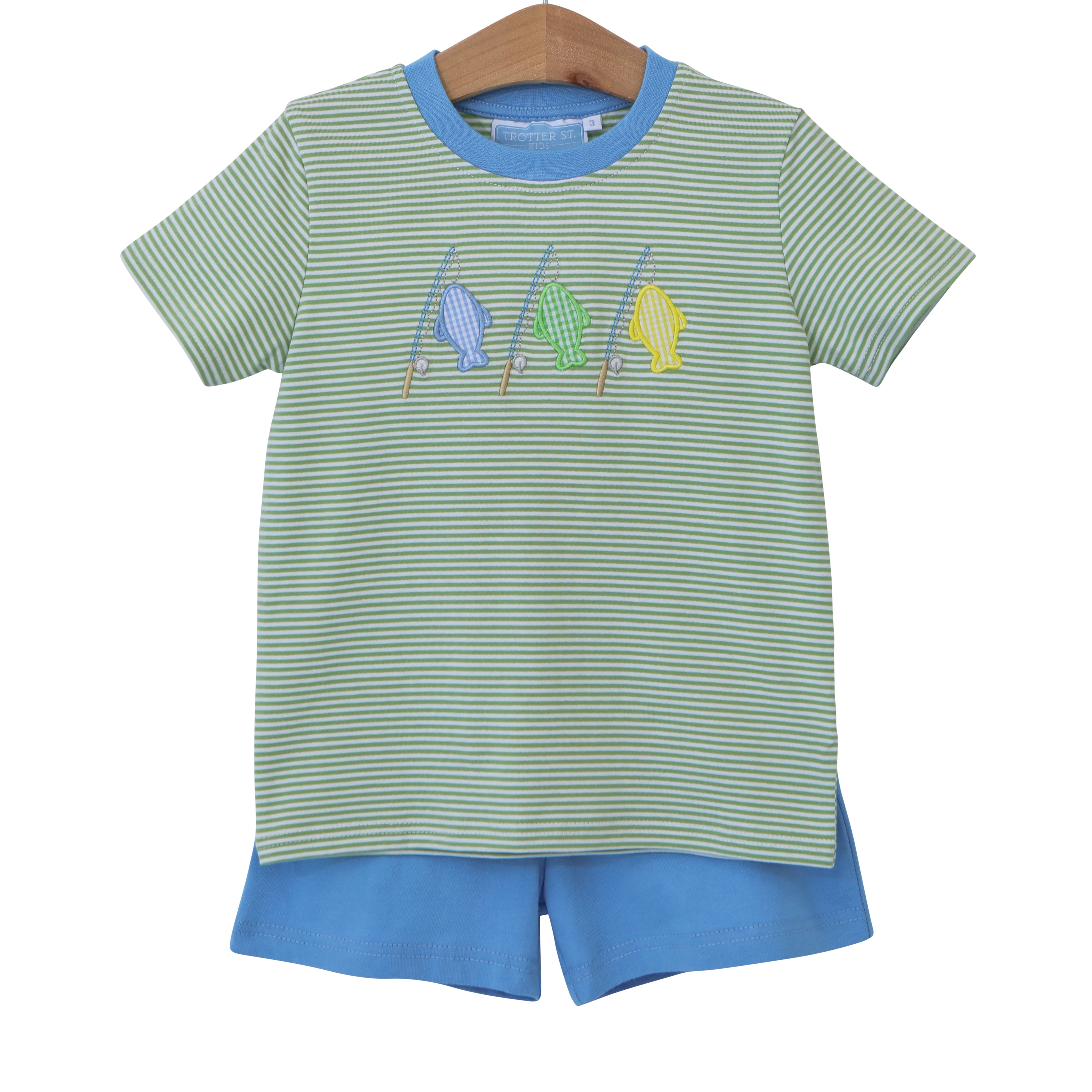 Hooked on Fishing Short Set by Trotter Street Kids
