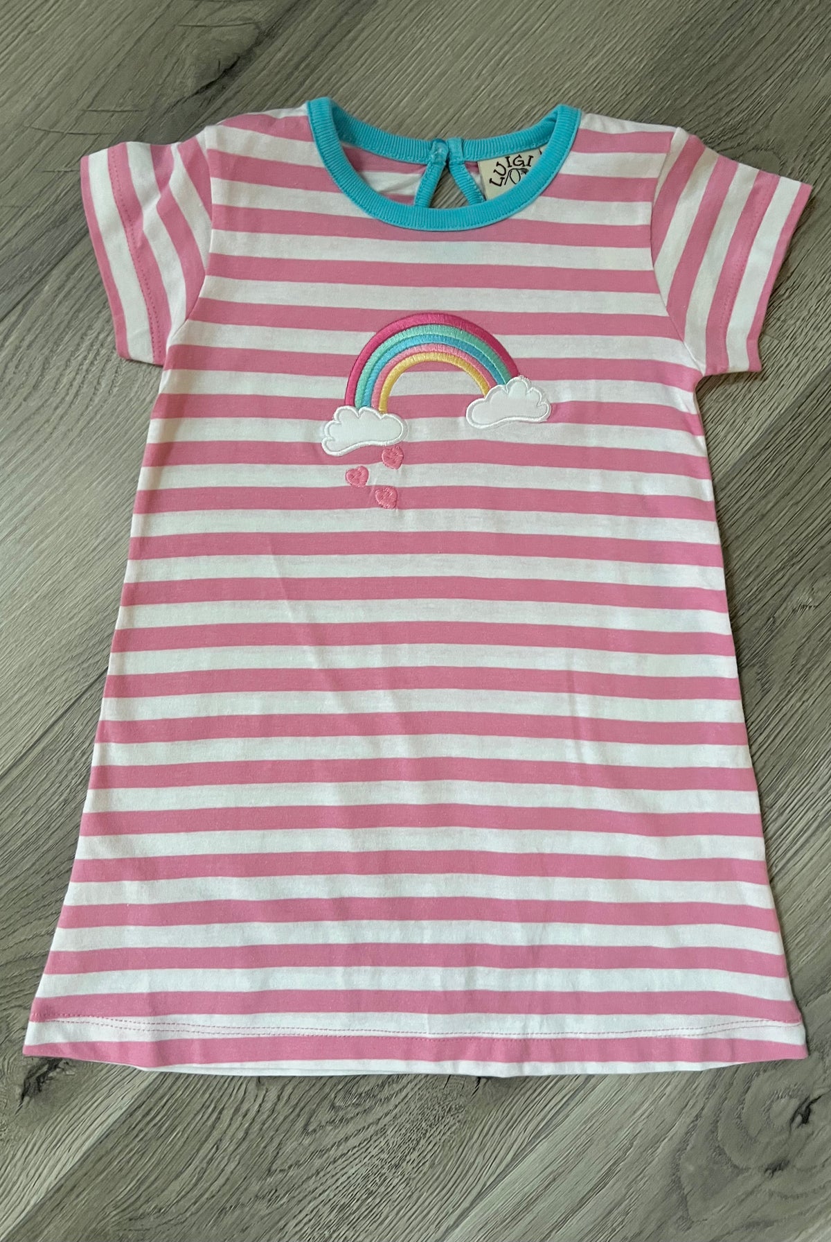Pink Stripe Rainbow Dress by Luigi Kids