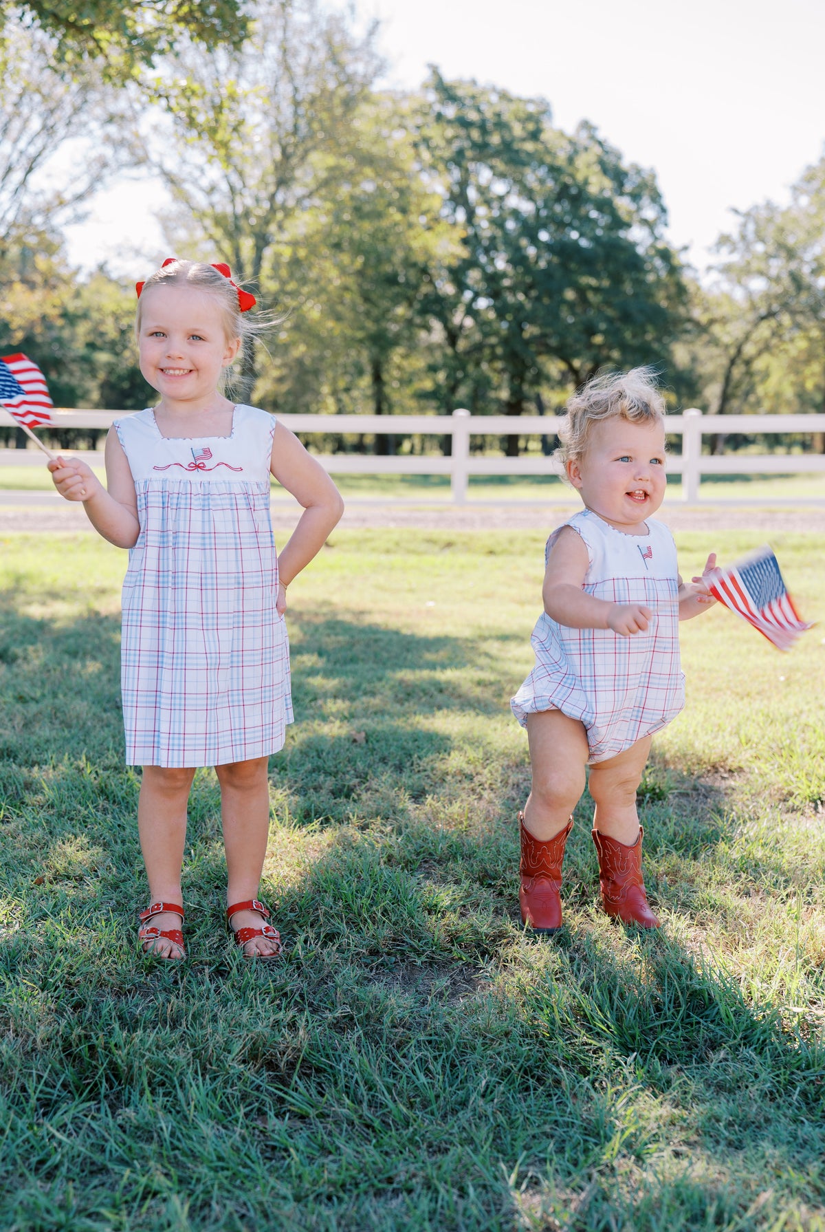 Boy and Girl Sibling Match 4th of July