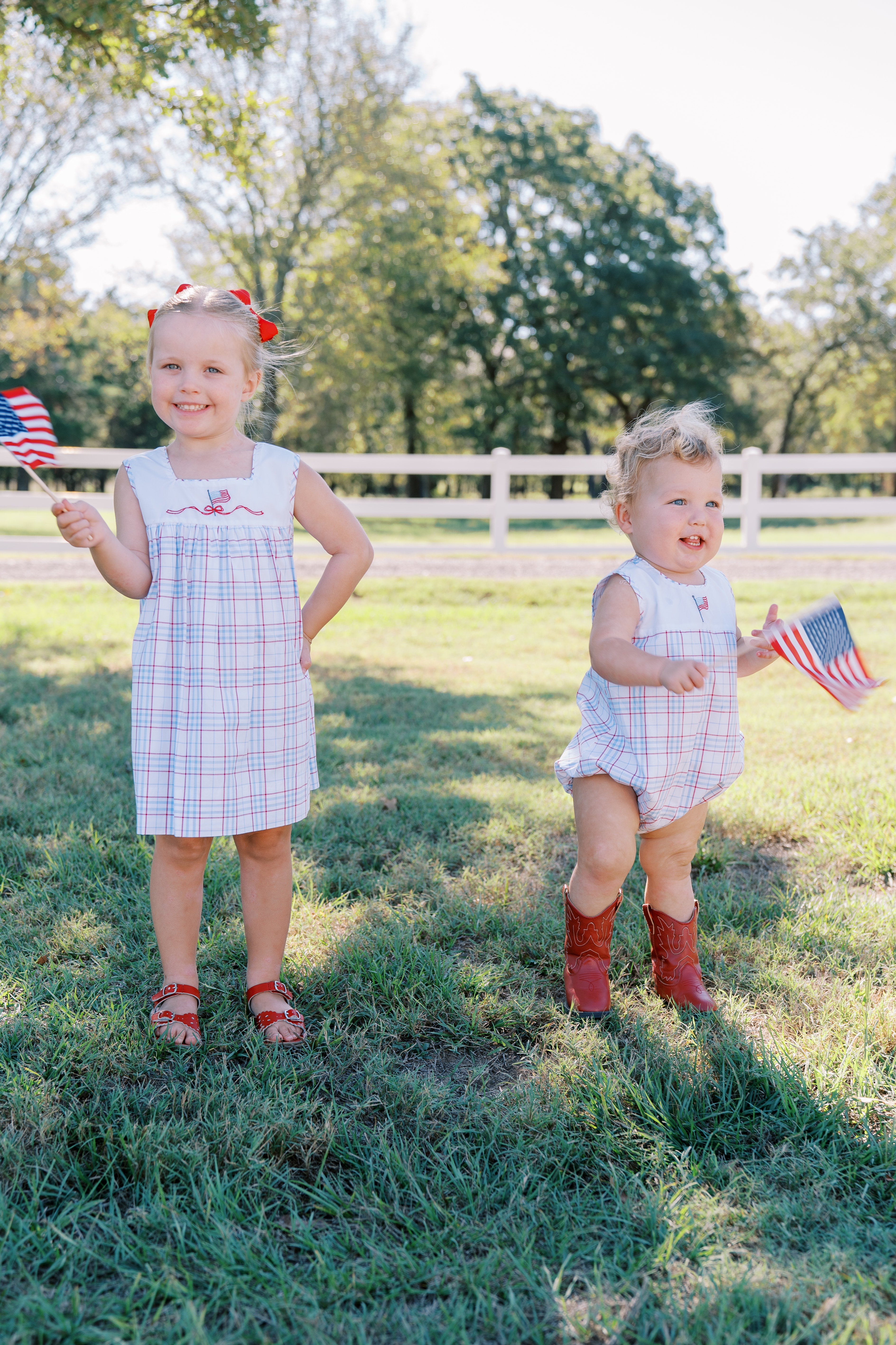 Boy and Girl Sibling Match 4th of July