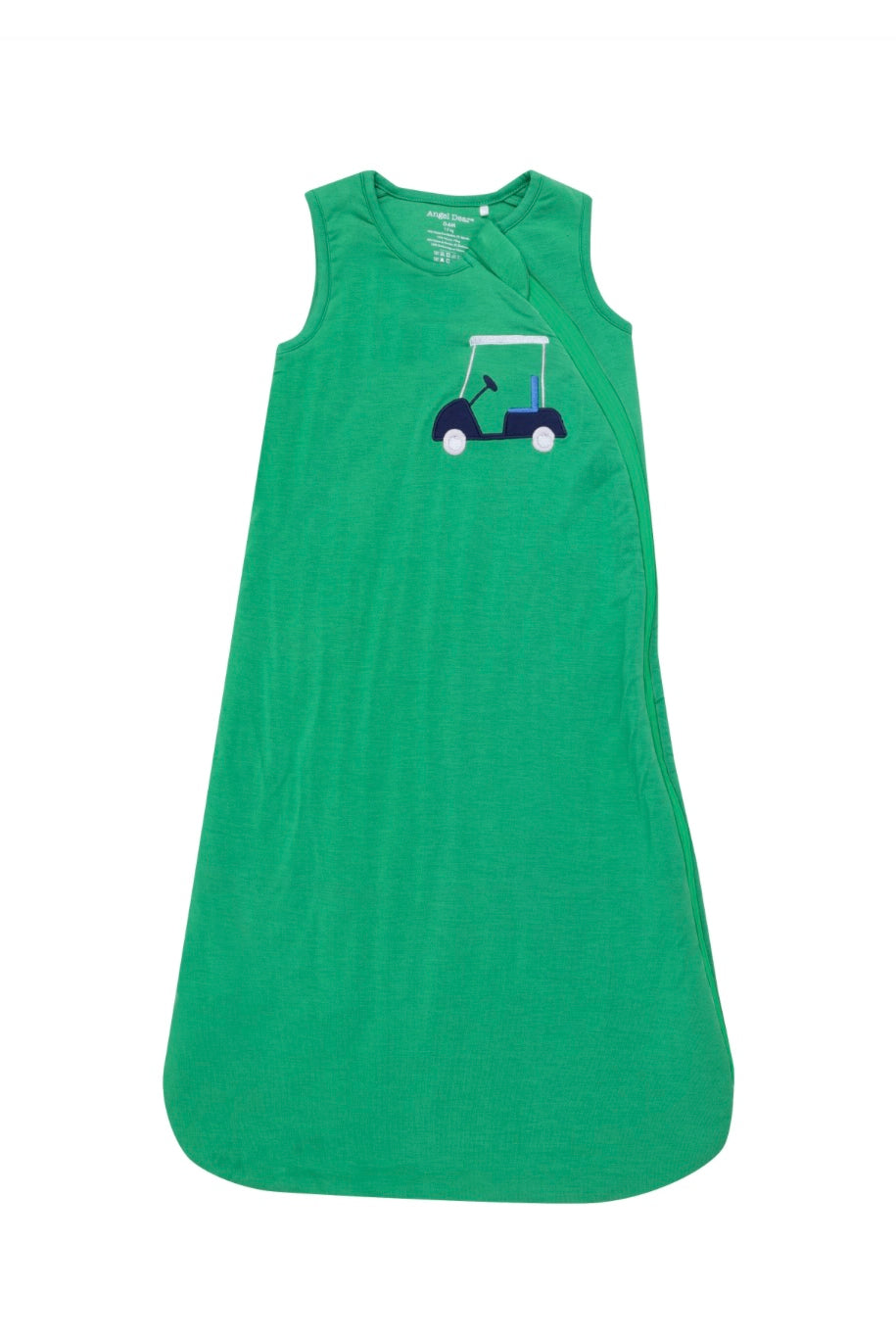 Golf cart sleep sack by Angel Dear - kelly green bamboo sleep bag for babies 0-6M