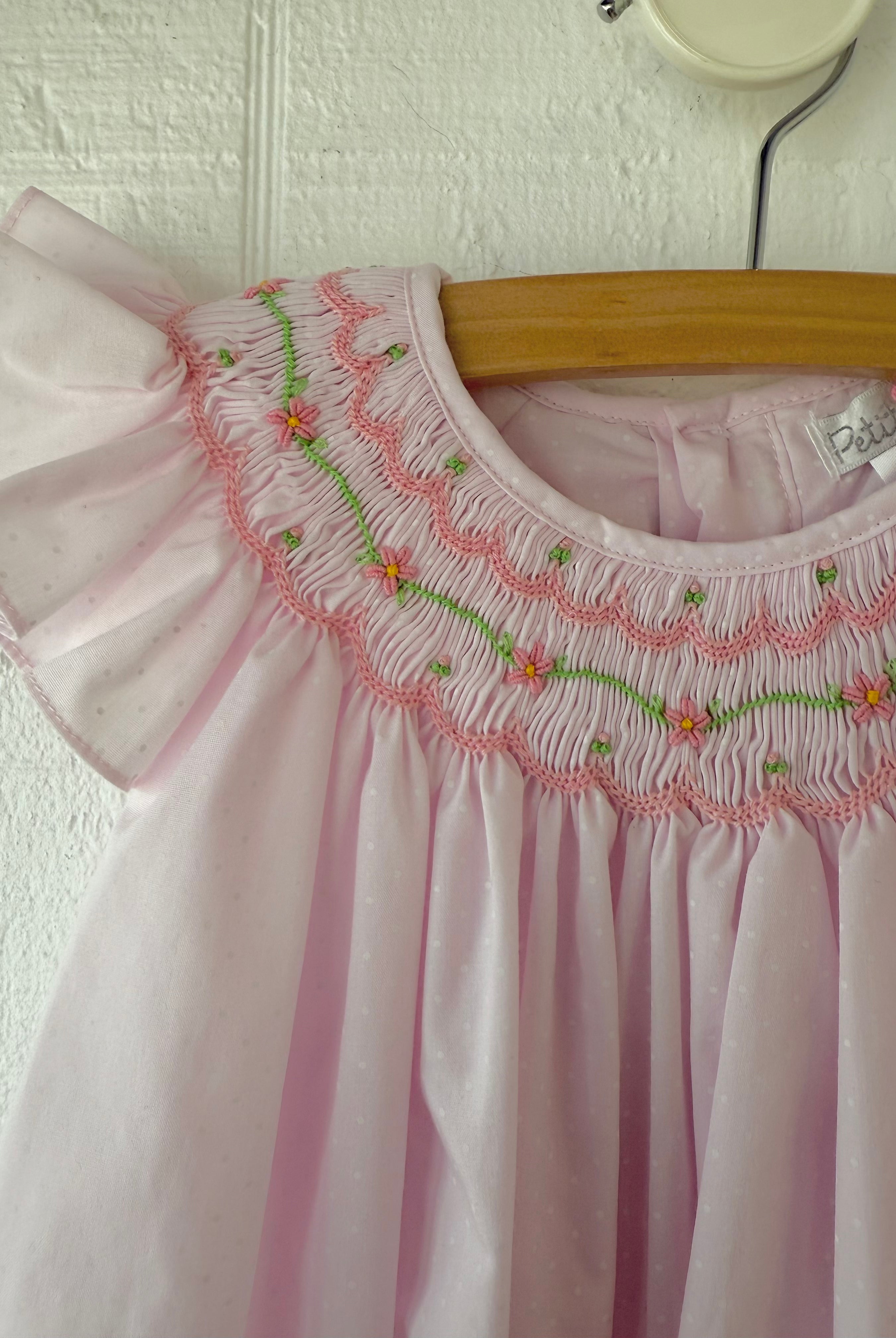 Pink Smocked Heirloom Dress