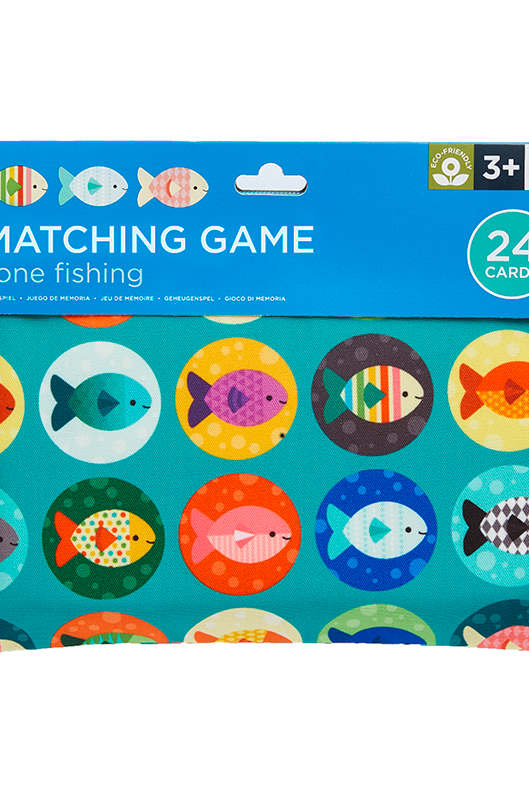 Gone Fishing memory match game for preschool kids by Petit Collage