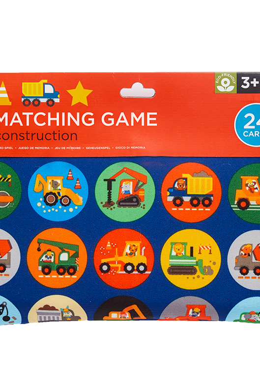 Construction memory match game for preschool kids by Petit Collage