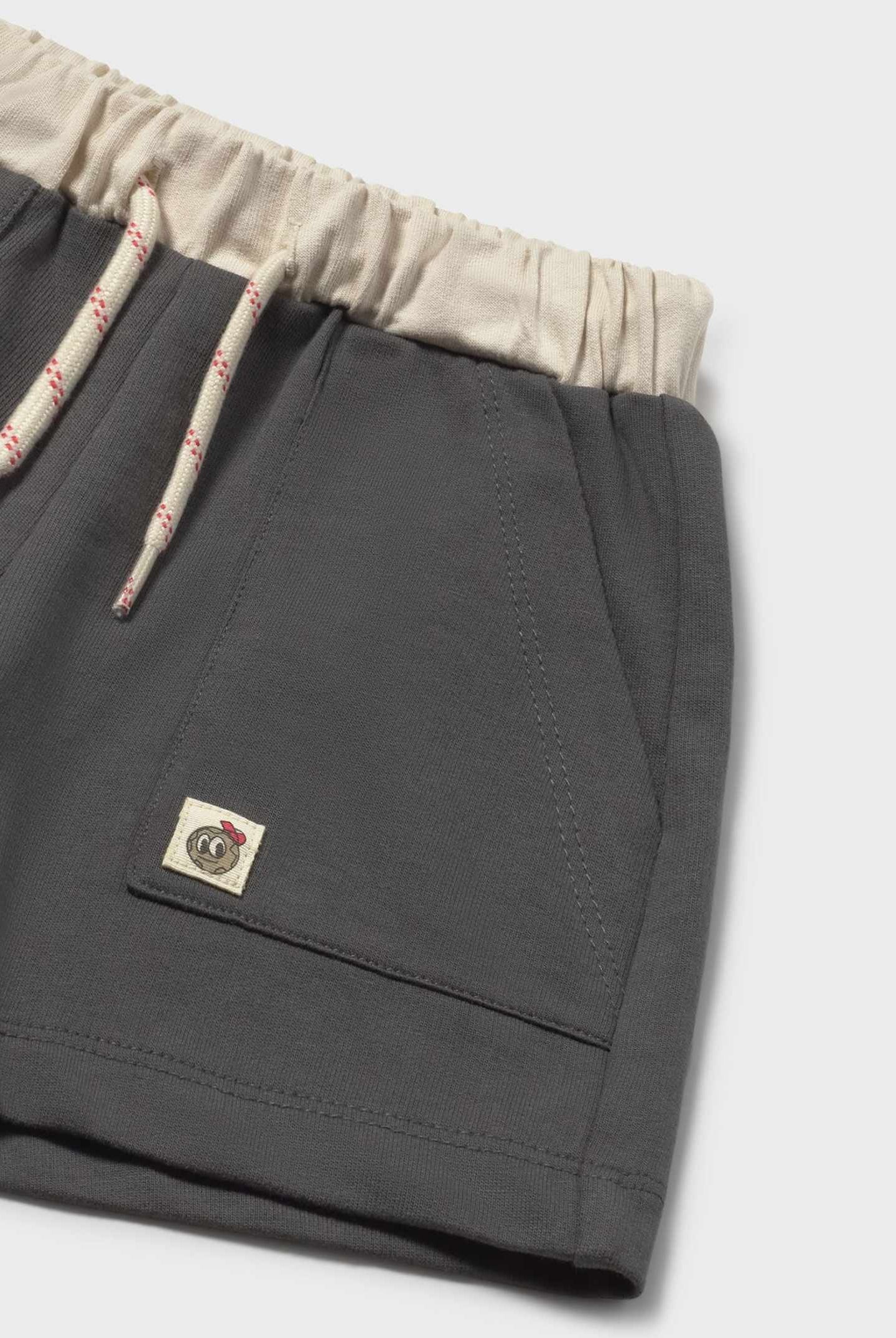 close up detail 2 tone toddler boy shorts