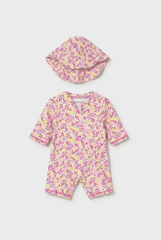 Mayoral Baby Girl Wetsuit with Hat Swimsuit