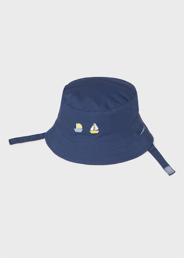 Mayoral Navy Sailboat Reversible Bucket Hat for Boys