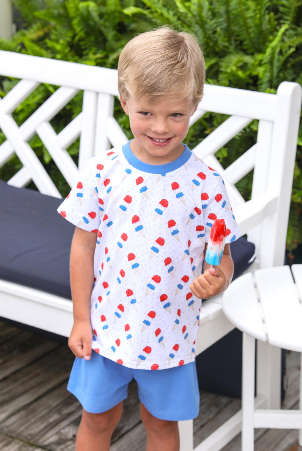 Patriotic Ice Cream Short Set by Trotter Street Kids