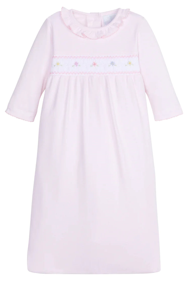 Smocked Newborn Gown-Flowers by Little English