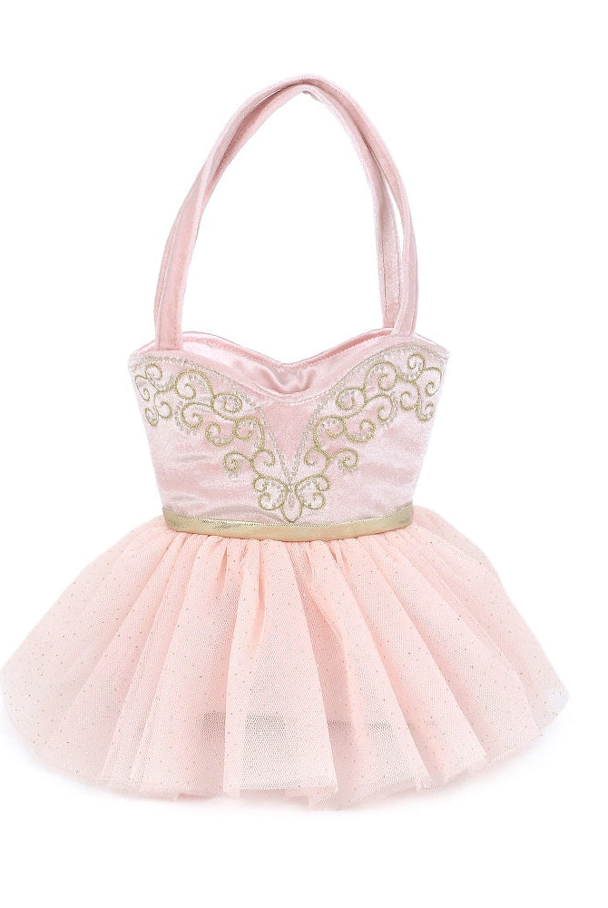 Prima Ballerina purse detail - tutu skirt and gold embellishments by Mon Ami