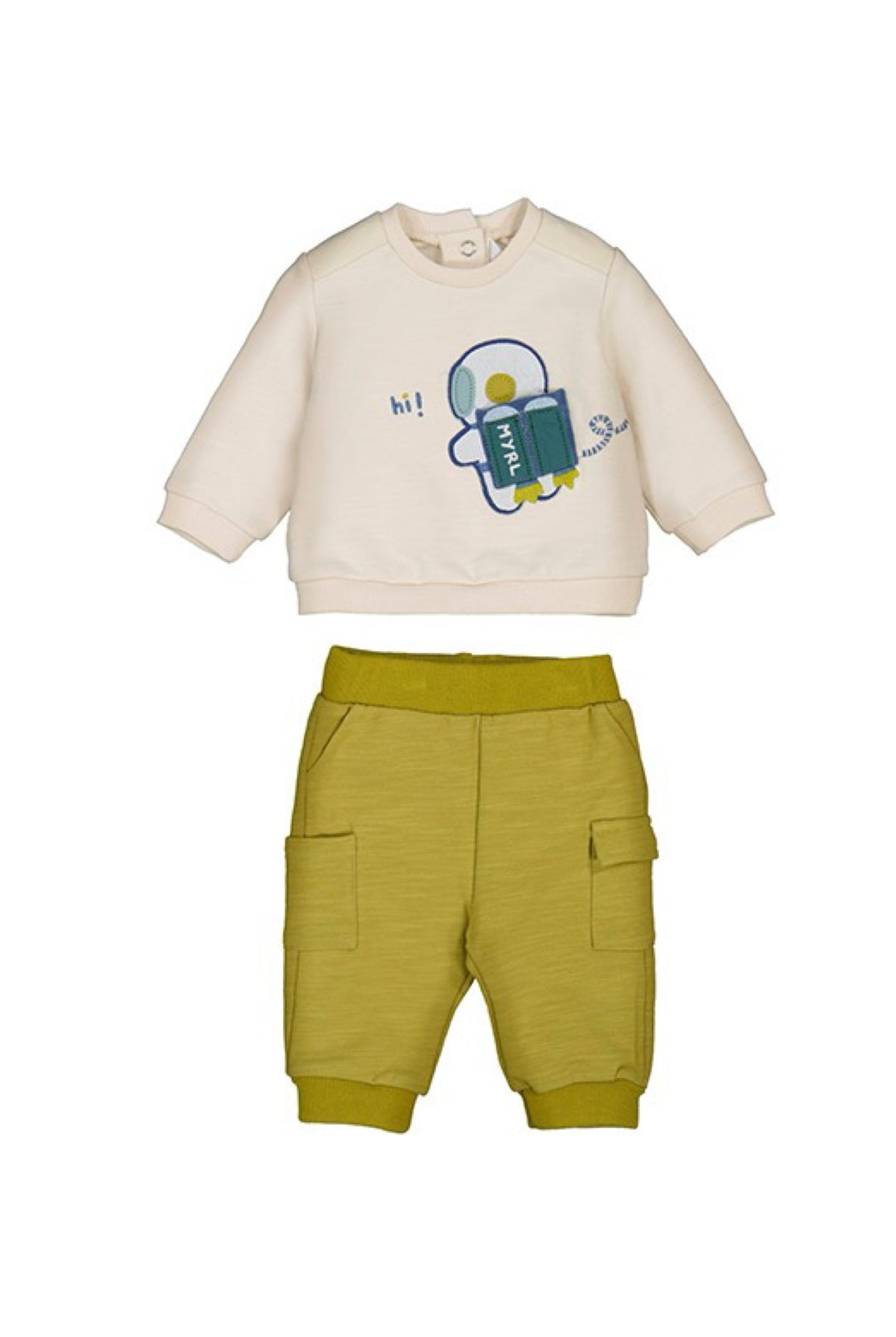 Astronaut in space jogger set by Mayoral - baby boy pullover and pants outfit
