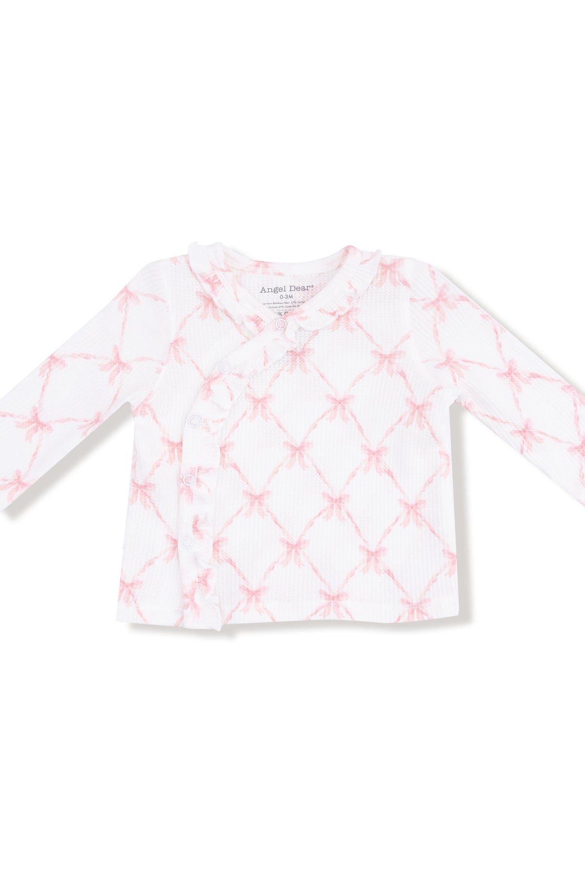 Baby girl take home outfit - ribbon bow print kimono top and pants