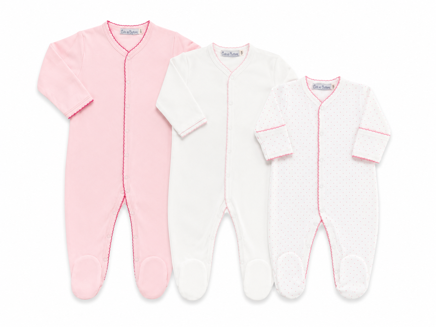 Baby Girl Pima Cotton Footies Bundle Deal