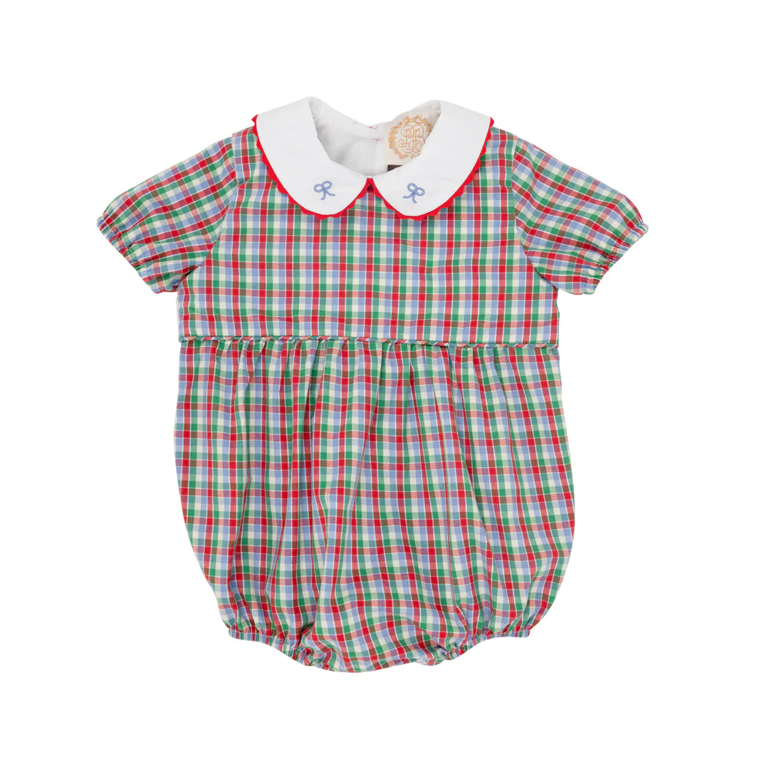 Beaufort Bonnet Cindy Lou Sash Bubble Miss Porter Plaid  Cute as Buttons