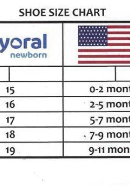Mayoral Newborn Shoe Size Chart