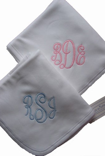 monogrammed baby blanket, personalized baby blanket, baby girl, monogram, baby gift, personalized baby gift, pima cotton baby blanket