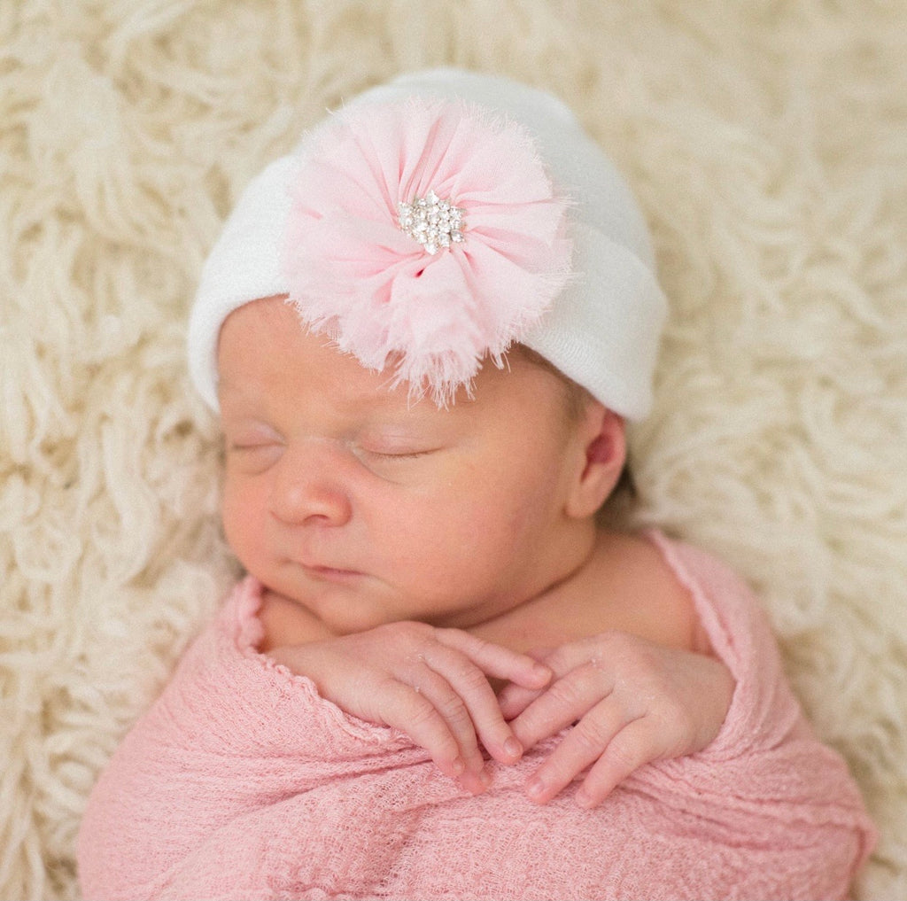baby girl, newborn hospital hat, newborn photo prop, baby girl beanie