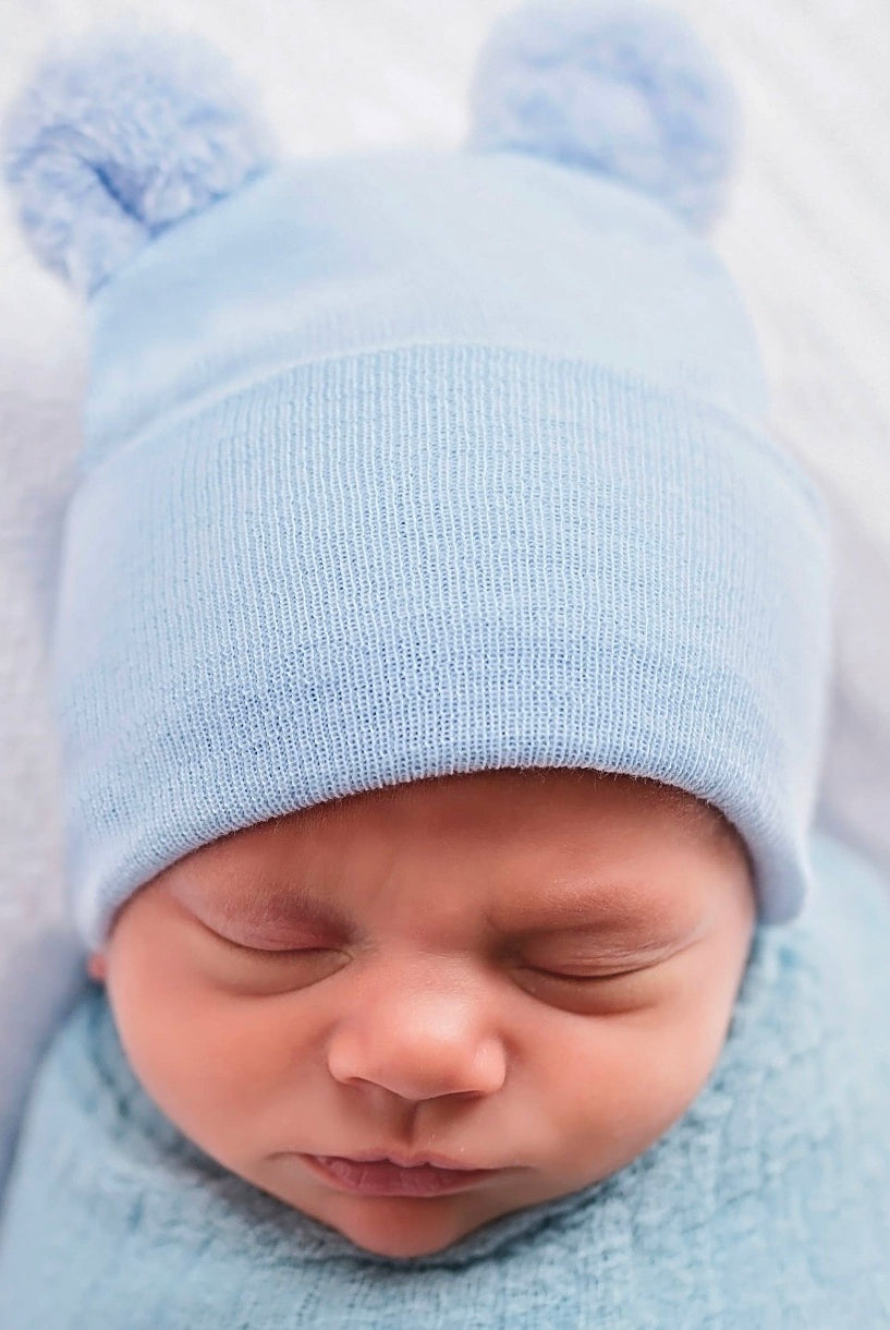 newborn hospital hat, newborn beanie, fuzzy bear ears, baby boy, hospital hat, baby gift, photo prop
