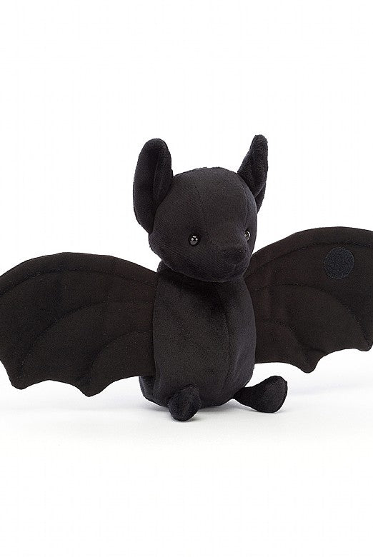 Jellycat, Wrapabat Black, black bat plush toy, Jellycat retailer, halloween plush toys