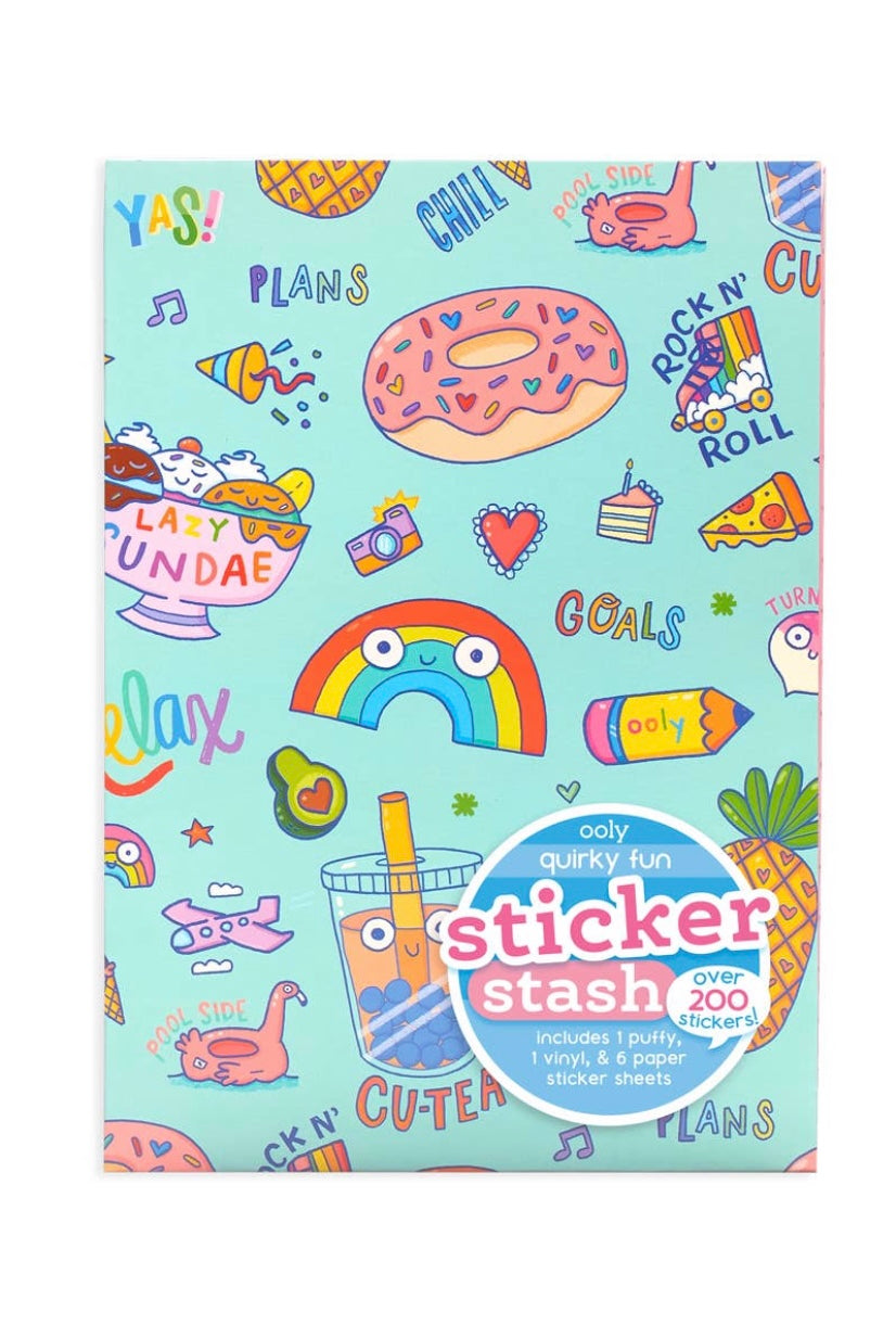ooly, sticker stash, quirky fun, sticker book, stocking stuffer for kids, best baby boutique
