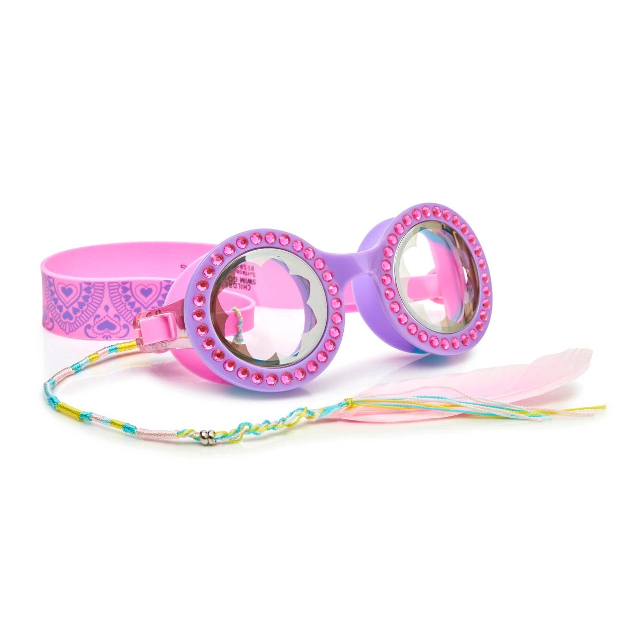 girl swim goggles, summer essentials, camp gear, swim goggles, bling goggles, henna goggles