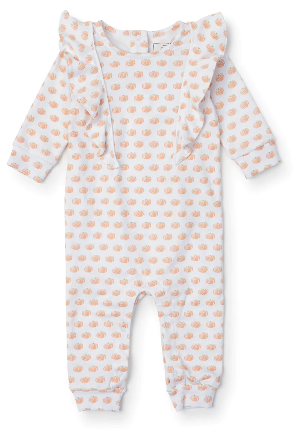 Lila and hayes, evelyn romper, pumpkin baby outfit