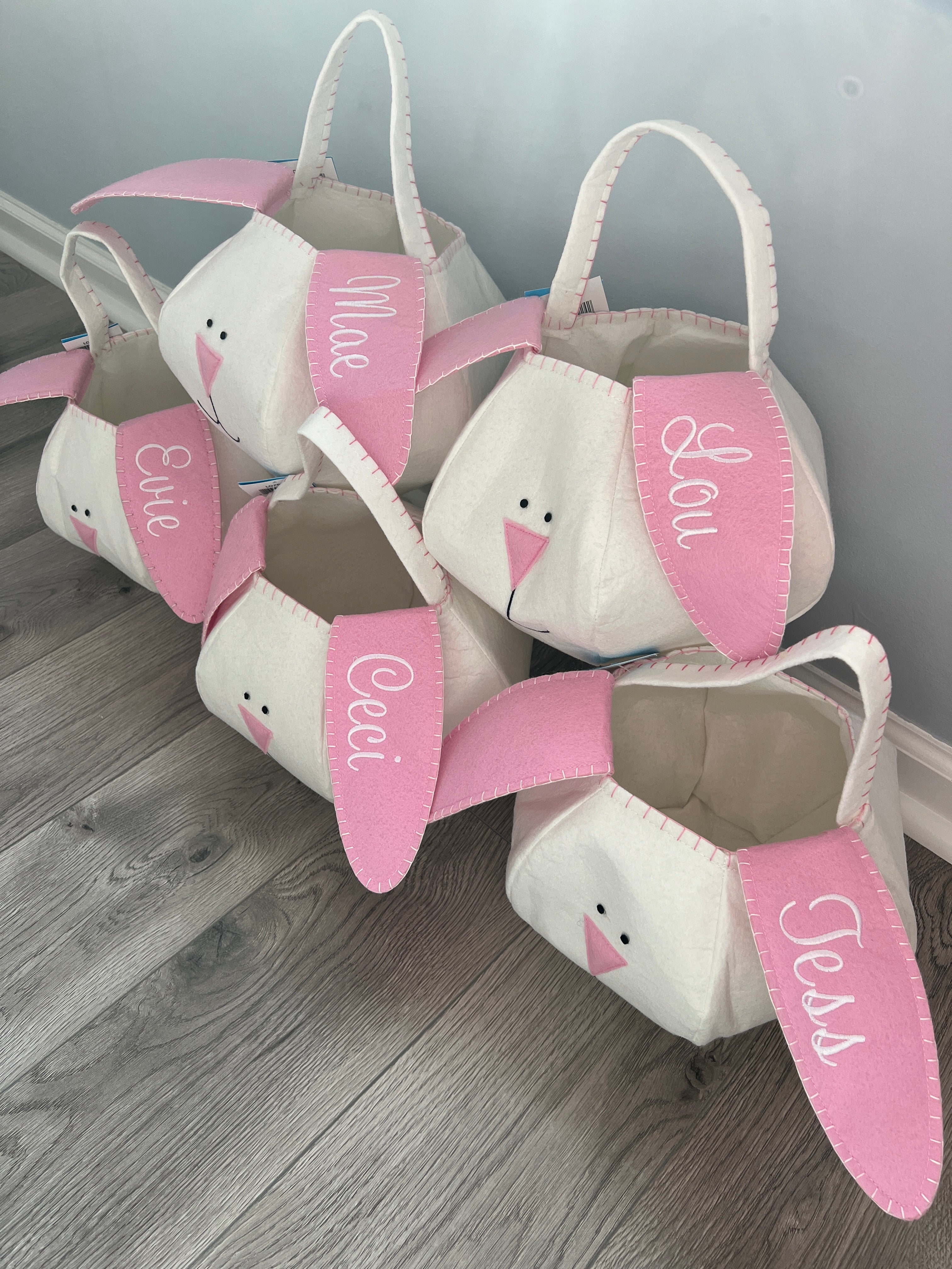 Floppy eared baskets for Easter / Cute as Buttons