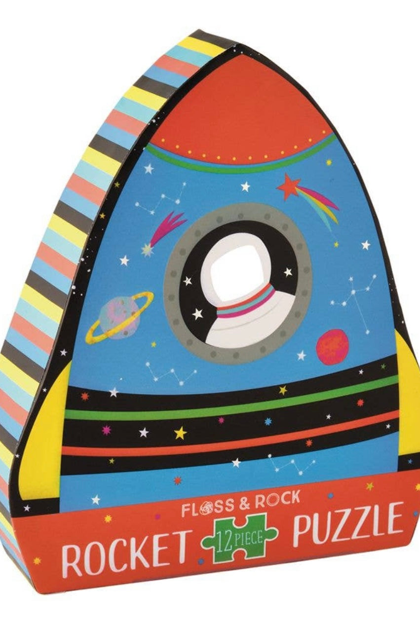 rocket puzzle, floss and rock, beginner puzzle, baby boutique, toddler puzzle