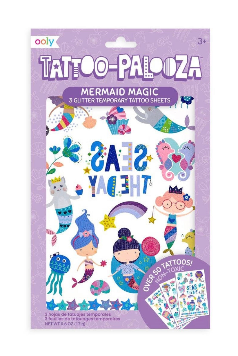 ooly, tattoo palooza, mermaid magic temporary tattoos, best baby boutique, stocking stuffer for kids