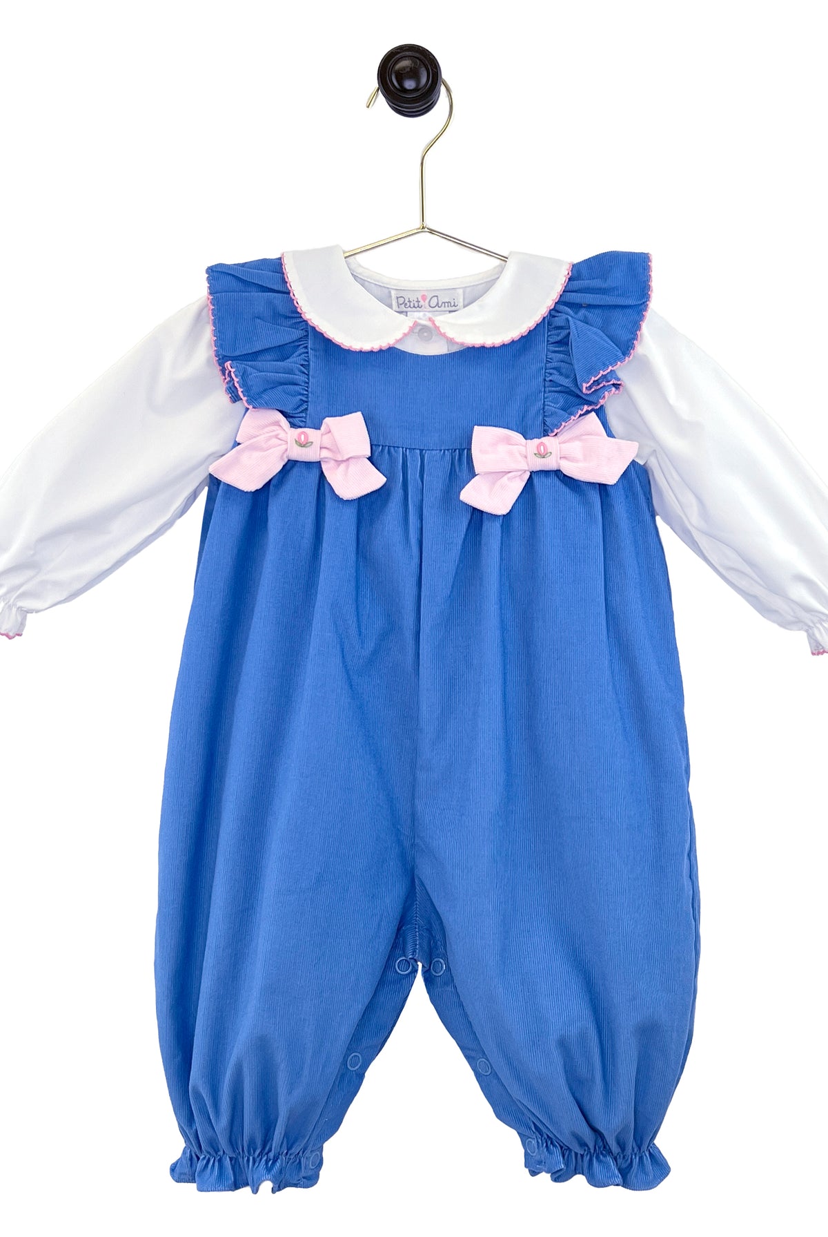Blue and pink bow cord longall petit ami