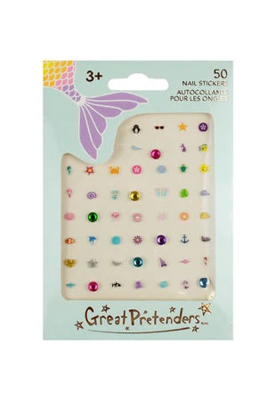 mermaid nail stickers, girl accessories