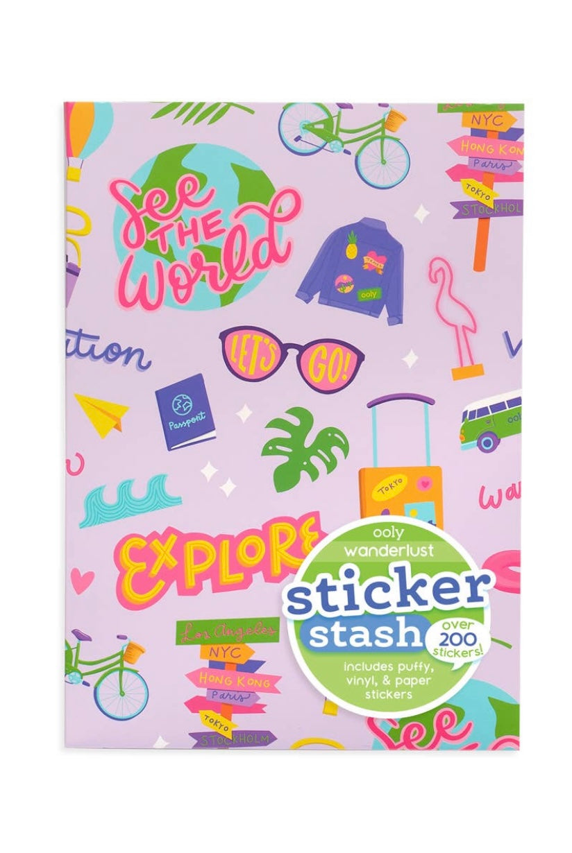 ooly, sticker stash, wanderlust, sticker book, arts and crafts, stickers, best baby boutique
