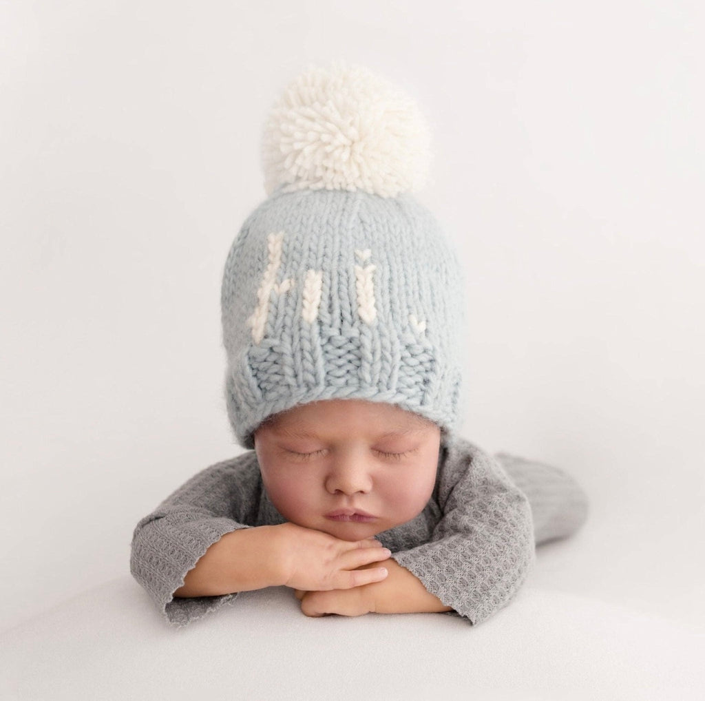 hi hat, baby boy knit hat, cute newborn photo hat for boys