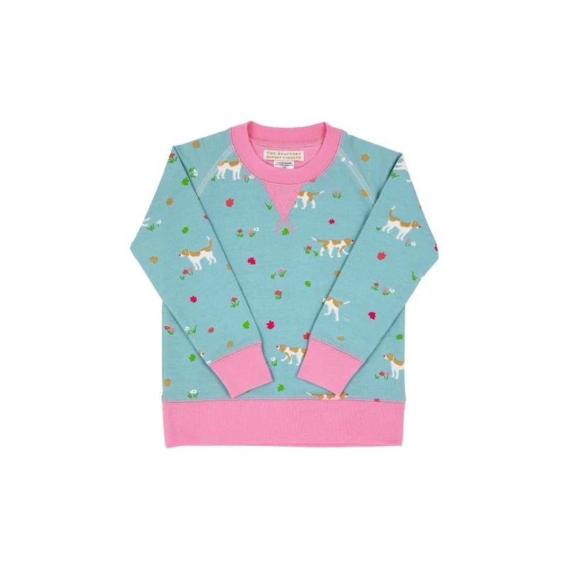 tbbc, low country hound, cassidy crewneck, classic childrens clothing, best baby boutique, crewneck for girls, the beaufort bonnet company, baby and kids store