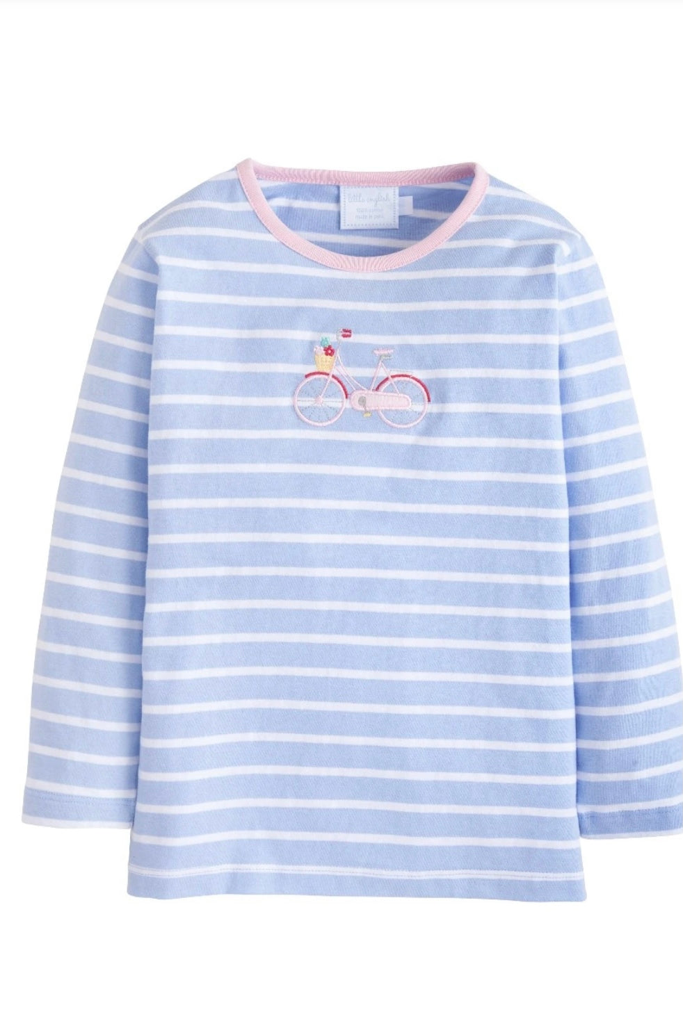 little english, vintage bicycle, applique bicycle tee, classic childrens clothing, best baby clothing, toddler girl tee