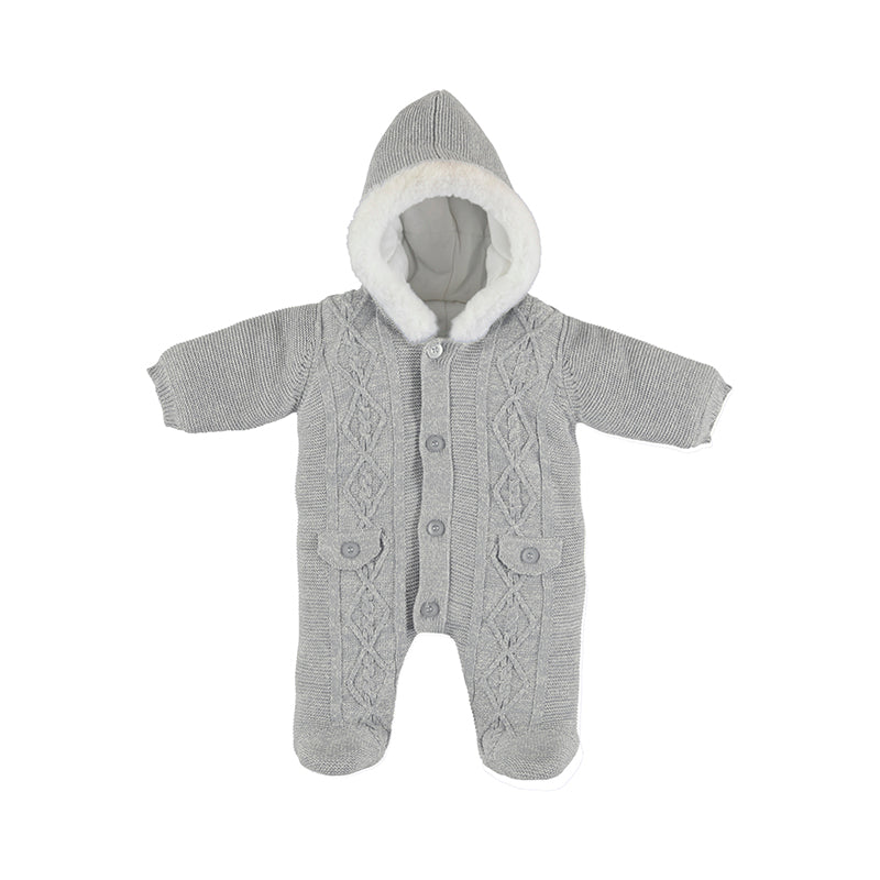 Grey snowsuit for infants by Mayoral